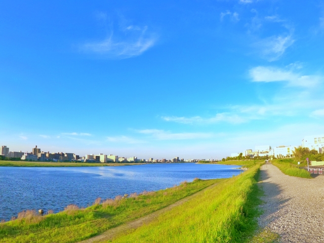 多摩川河川敷