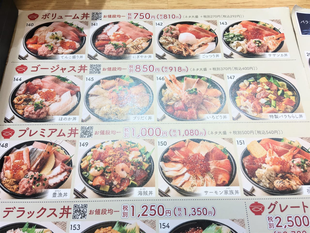 魚丼人気メニュー